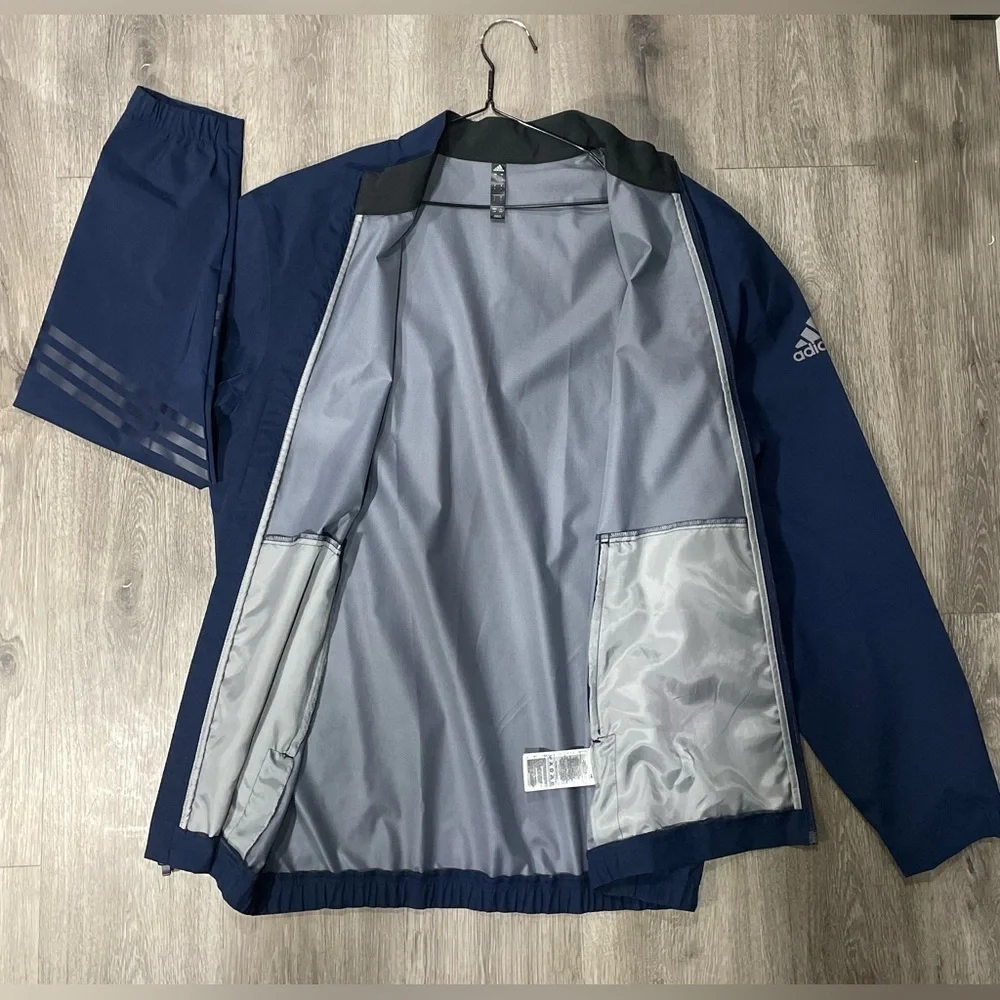 Adidas Men's Navy Windbreaker Jacket